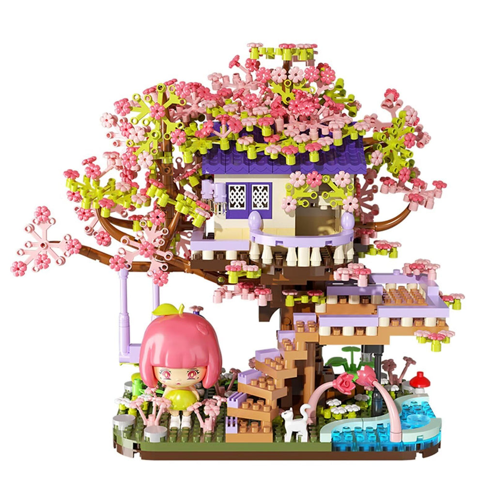 kanglejia Cherry Blossom Bonsai Tree Building Set Tree House Model Sets for Kids Adults 1475 Pcs Mini Micro Bricks Collectible Creative Gift for Teens Girls 8+(655)