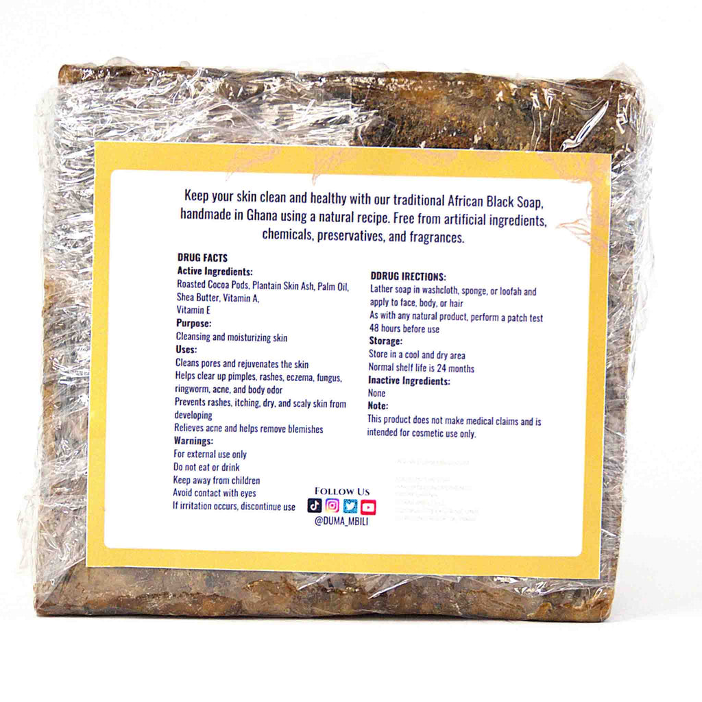 Authentic African Black Soap | Handcrafted in Ghana | Acne, Eczema & Glowing Skin