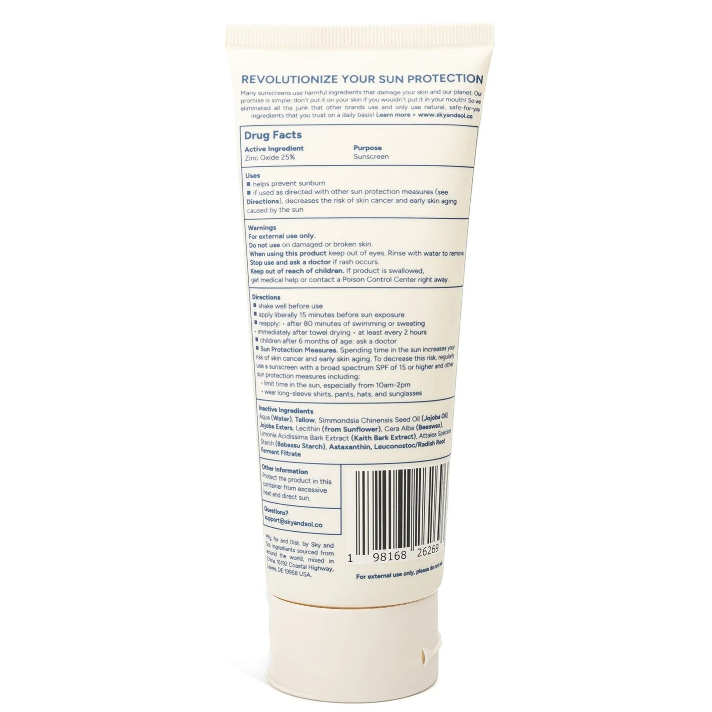 SPF 50 Body Sunscreen XL 7.05 oz | Reef-Safe, Broad Spectrum, No White Cast