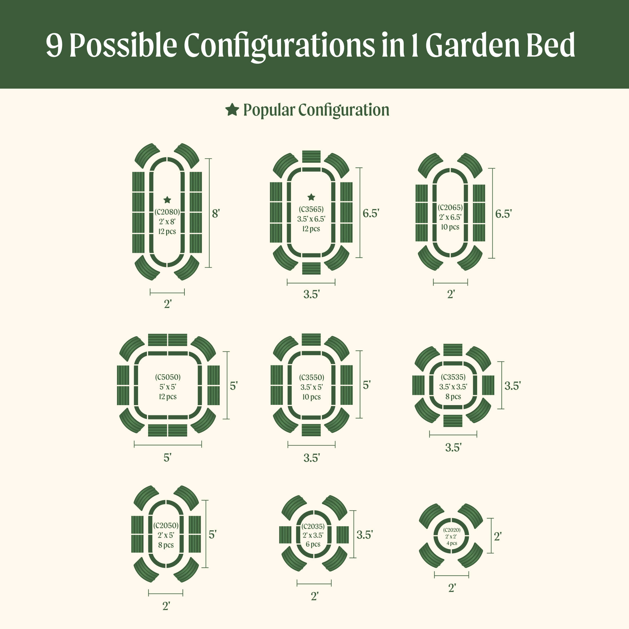 17" Tall Metal Raised Garden Bed Kit | 9-in-1 Modular | 20-Year Durability