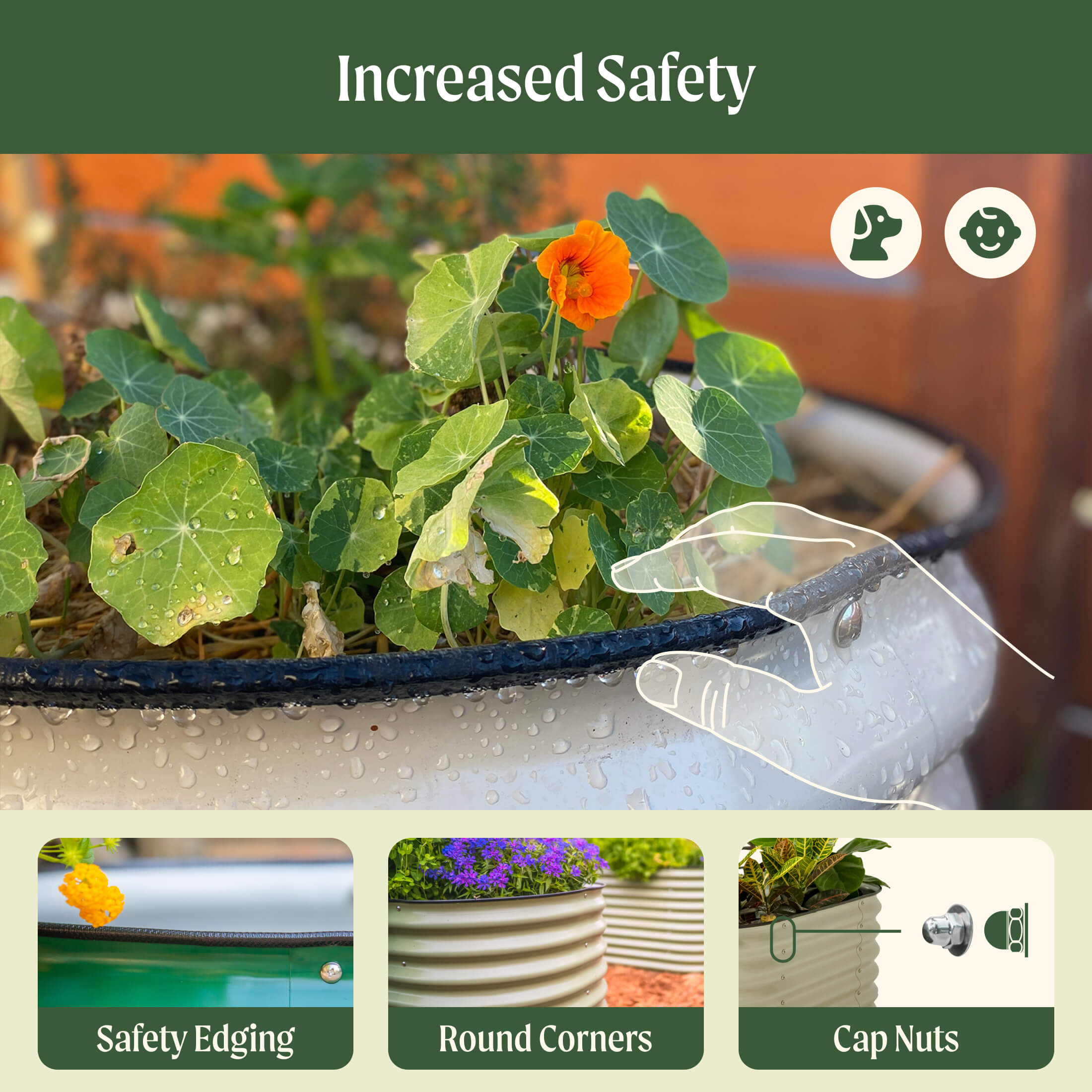 17" Tall Metal Raised Garden Bed Kit | 9-in-1 Modular | 20-Year Durability